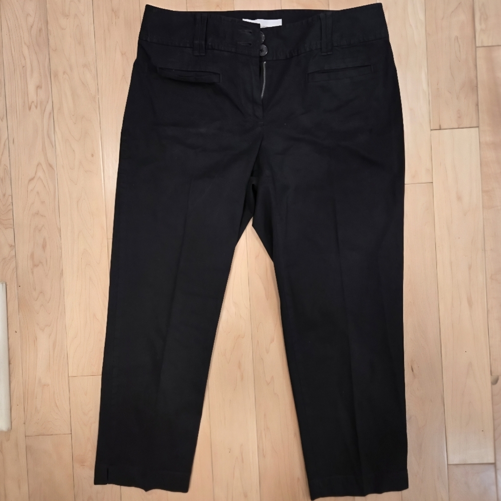 LOFT Ann Taylor Black Tailored Ankle Trousers Size 6 | Quiet Luxury Workwear
